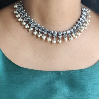 Premium Quality  Oxidized Silver necklace